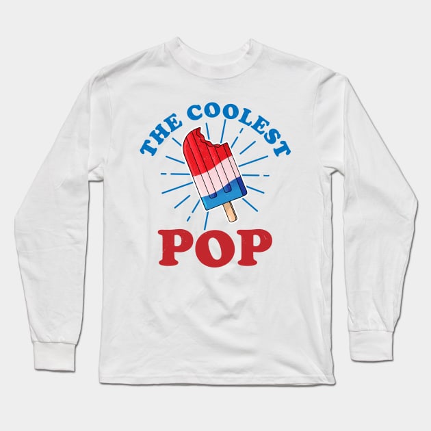 The Coolest Pop Ever Funny Frozen Ice Pop Fathers Day Long Sleeve T-Shirt by OrangeMonkeyArt